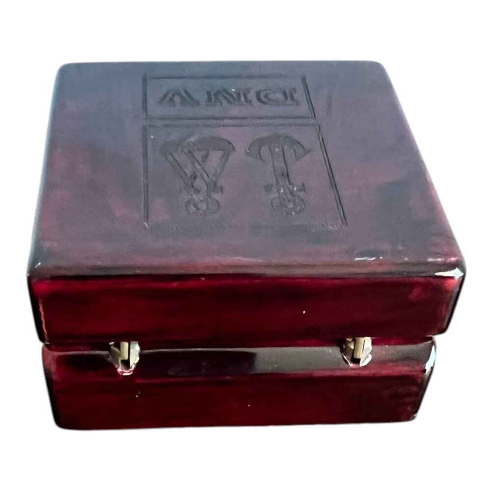 DNV Det Norske Veritas Navigation Compass With Engraved Wooden Box & Hinged Lid - Picture 6 of 6
